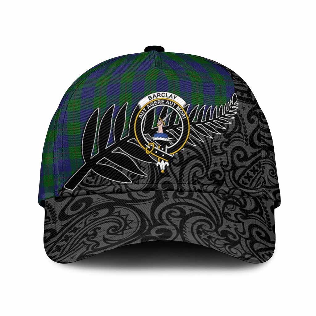 Barclay Crest Tartan Classic Cap with New Zealand Silver Fern Half Style