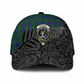 Barclay Crest Tartan Classic Cap with New Zealand Silver Fern Half Style