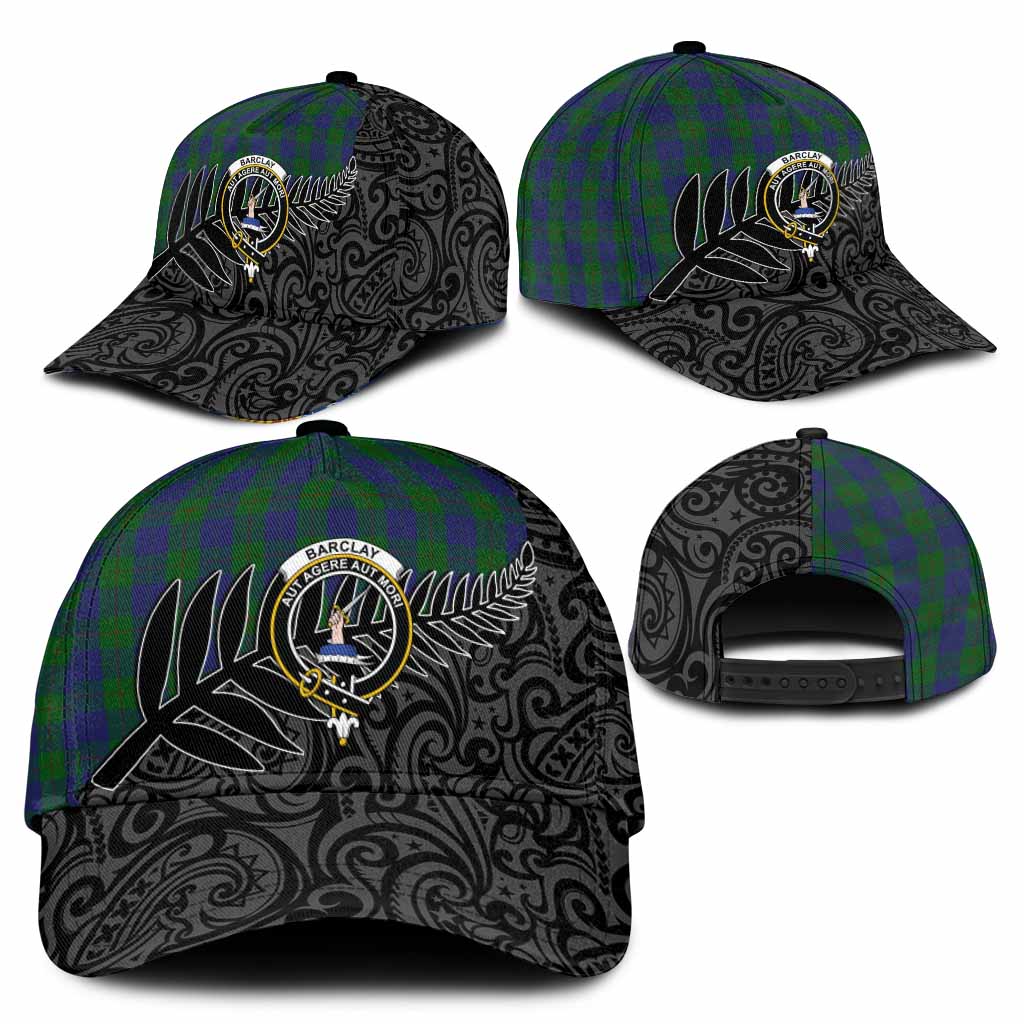 Barclay Crest Tartan Classic Cap with New Zealand Silver Fern Half Style
