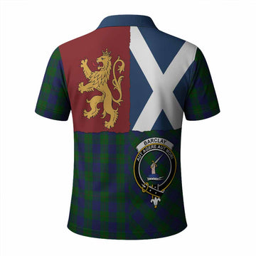 Barclay Crest Tartan Polo Shirt with Lion Rampant Saltire Style