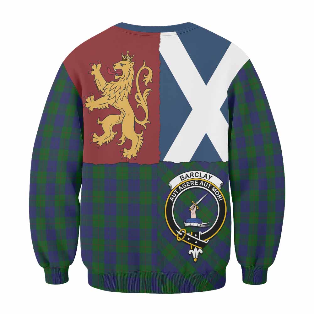 Barclay Crest Tartan Sweatshirt with Lion Rampant Saltire Style
