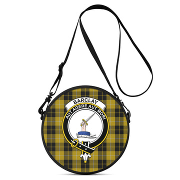 Barclay Dress Tartan Round Satchel Bags with Family Crest