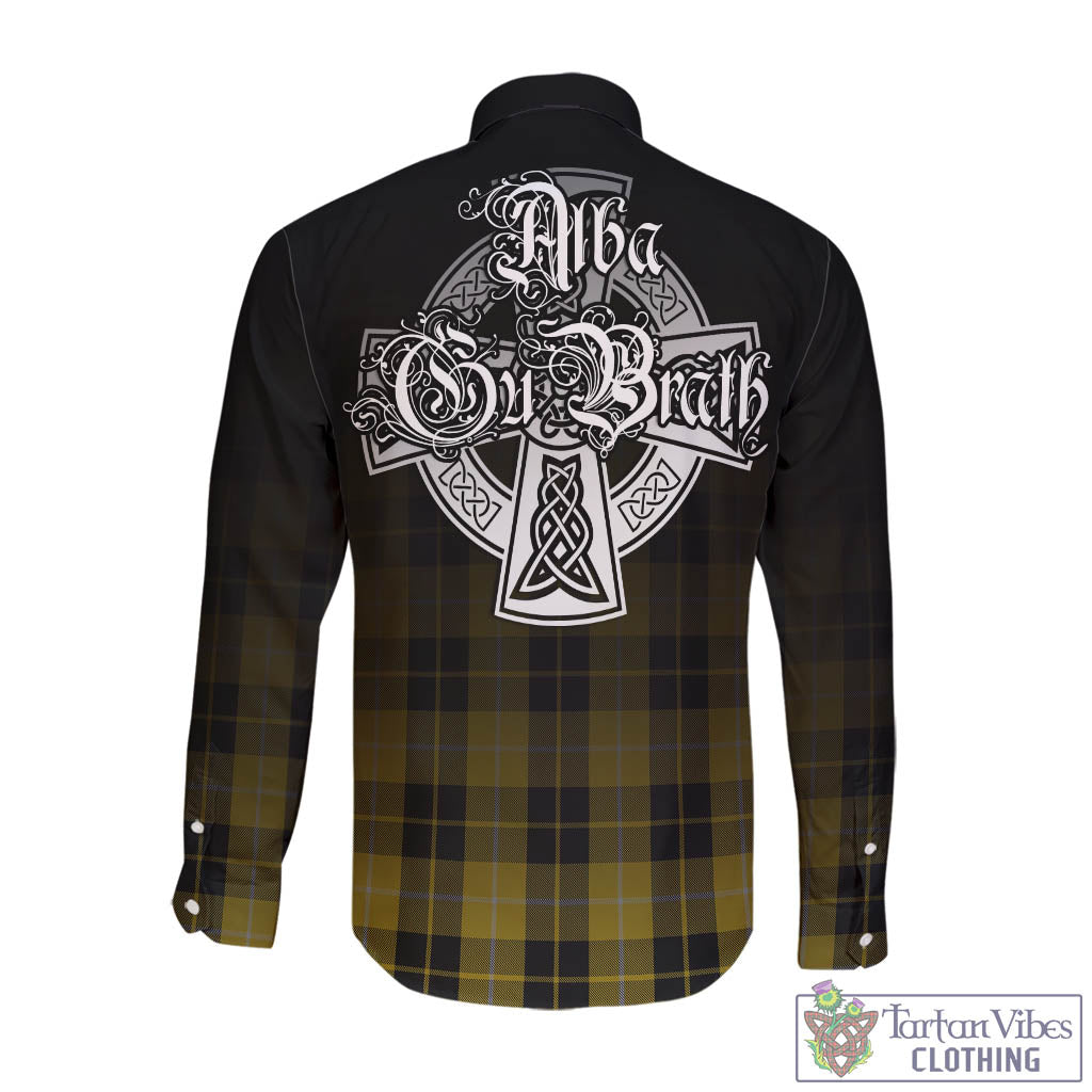 Tartan Vibes Clothing Barclay Dress Tartan Long Sleeve Button Up Featuring Alba Gu Brath Family Crest Celtic Inspired