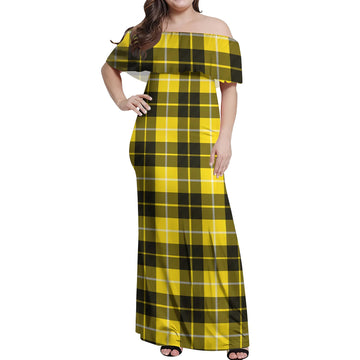 Barclay Dress Modern Tartan Off Shoulder Long Dress