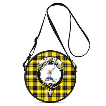 Barclay Dress Modern Tartan Round Satchel Bags with Family Crest