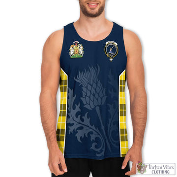 Barclay Dress Modern Tartan Men's Tanks Top with Family Crest and Scottish Thistle Vibes Sport Style