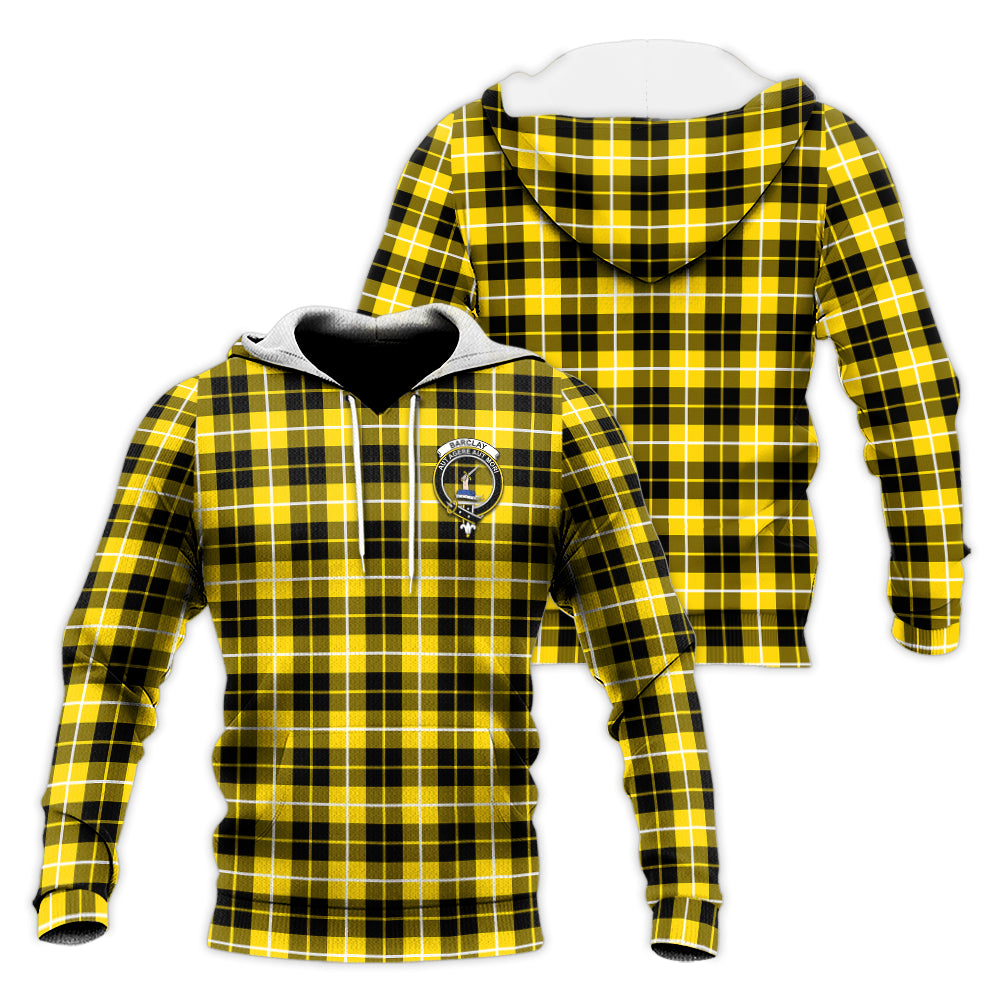 Barclay Dress Modern Tartan Knitted Hoodie with Family Crest Unisex Knitted Hoodie - Tartanvibesclothing