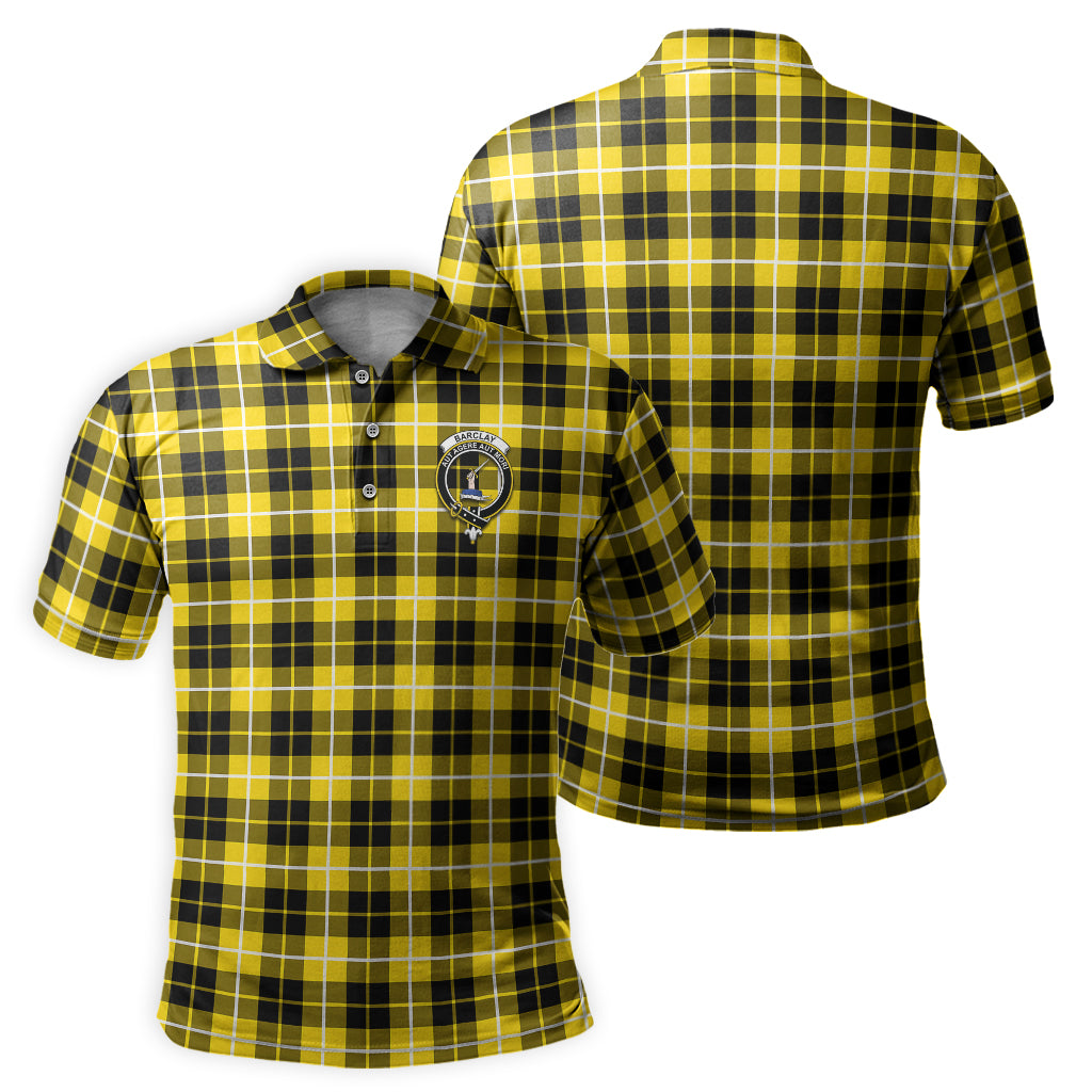Barclay Dress Modern Tartan Men's Polo Shirt with Family Crest - Tartanvibesclothing