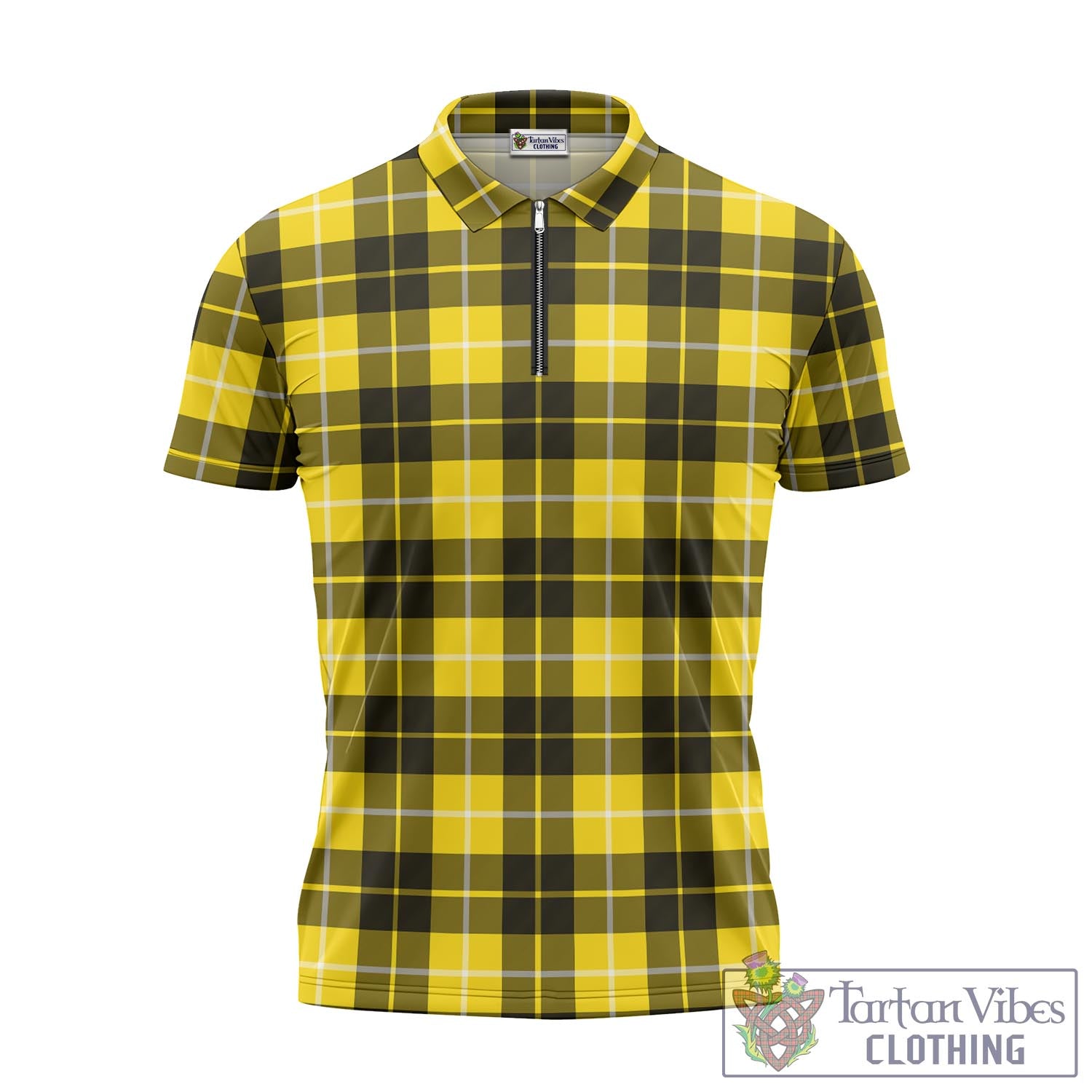 Tartan Vibes Clothing Barclay Dress Modern Tartan Zipper Polo Shirt