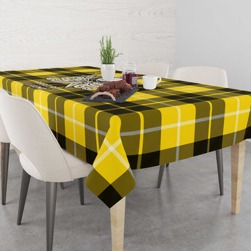 Barclay Dress Modern Tartan Tablecloth with Clan Crest and the Golden Sword of Courageous Legacy