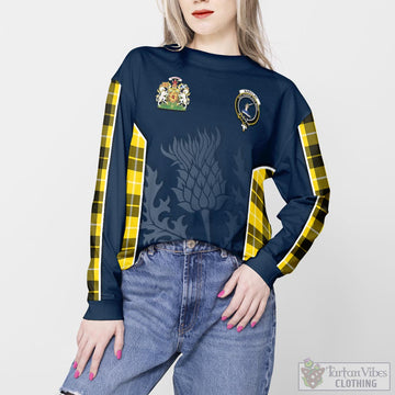 Barclay Dress Modern Tartan Sweatshirt with Family Crest and Scottish Thistle Vibes Sport Style