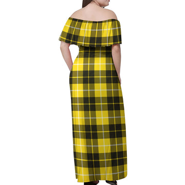 Barclay Dress Modern Tartan Off Shoulder Long Dress