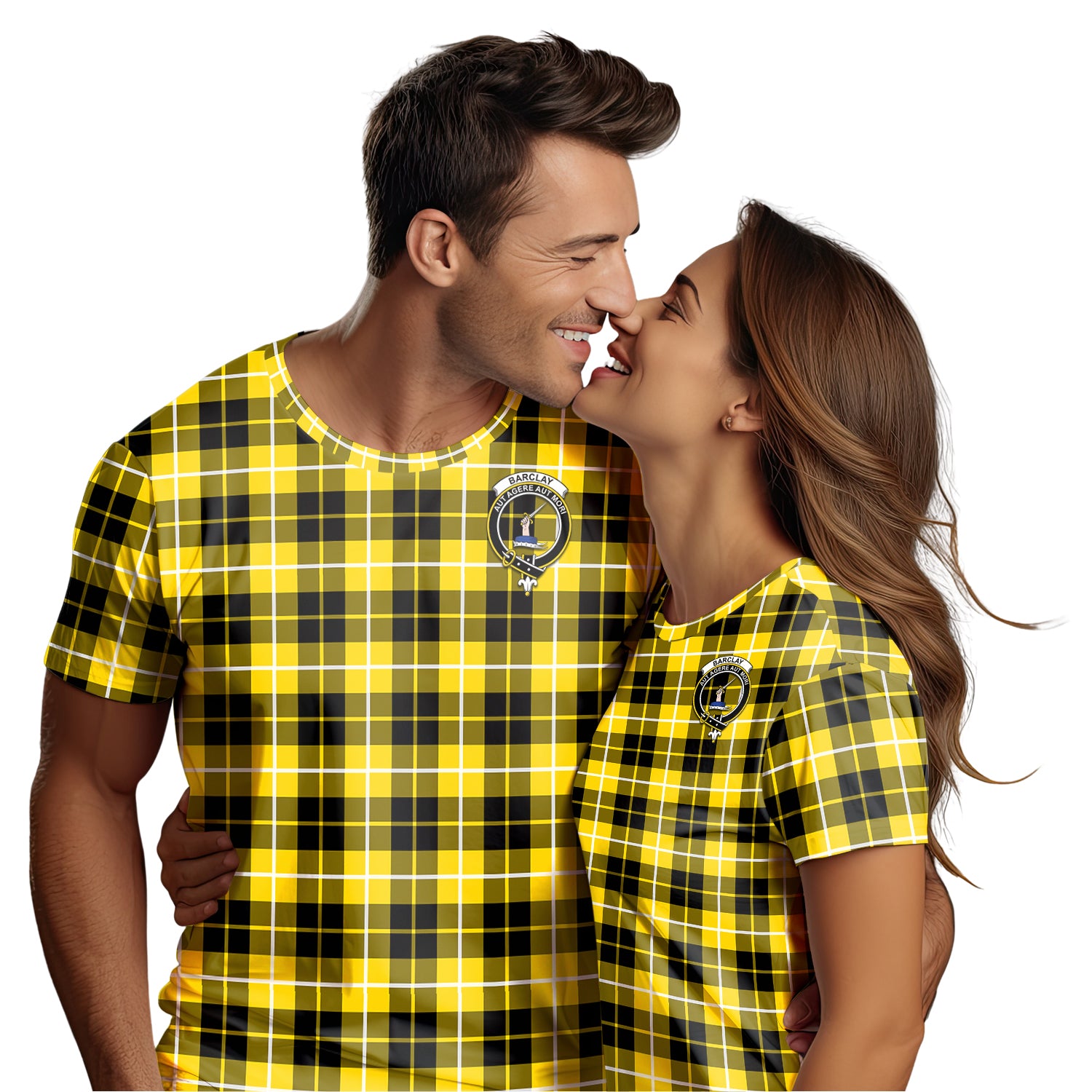 Barclay Dress Modern Tartan T-Shirt with Family Crest - Tartanvibesclothing
