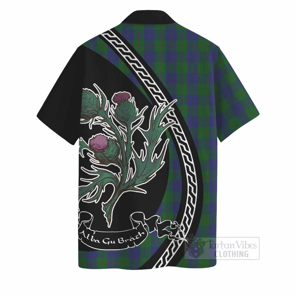 Barclay Family Crest Tartan Hawaiian Shirt Alba Thistle Inspired - Tartan Vibes Clothing