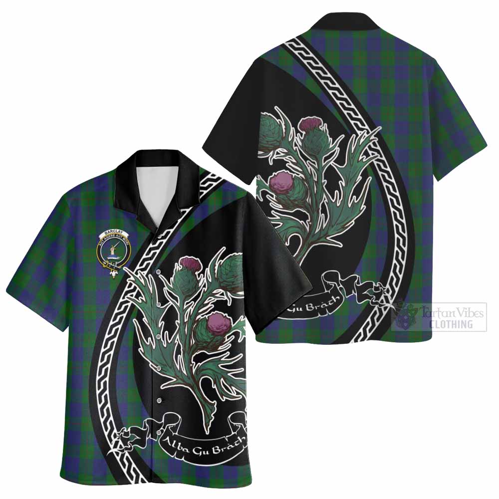 Barclay Family Crest Tartan Hawaiian Shirt Alba Thistle Inspired - Tartan Vibes Clothing