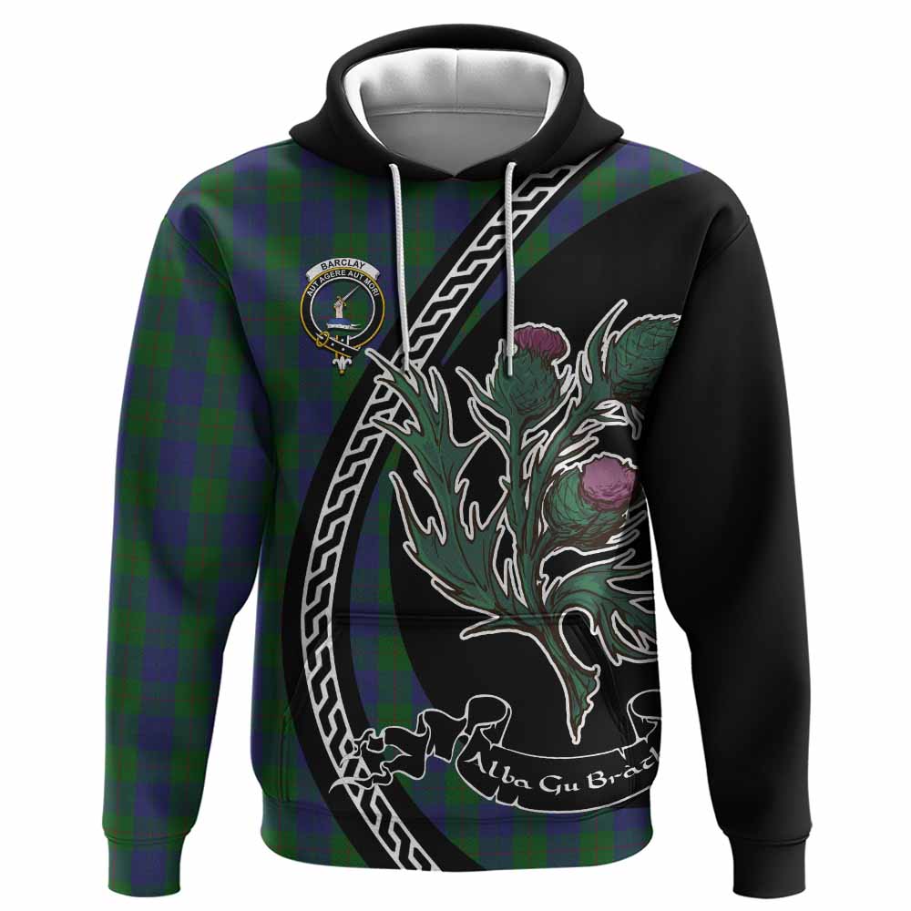 Barclay Family Crest Tartan Hoodie Alba Thistle Inspired - Tartan Vibes Clothing