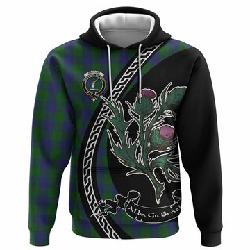 Barclay Family Crest Tartan Hoodie Alba Thistle Inspired