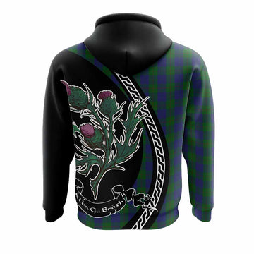 Barclay Family Crest Tartan Hoodie Alba Thistle Inspired