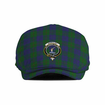 Barclay Family Crest Tartan Jeff Cap, Tartan Flat Cap