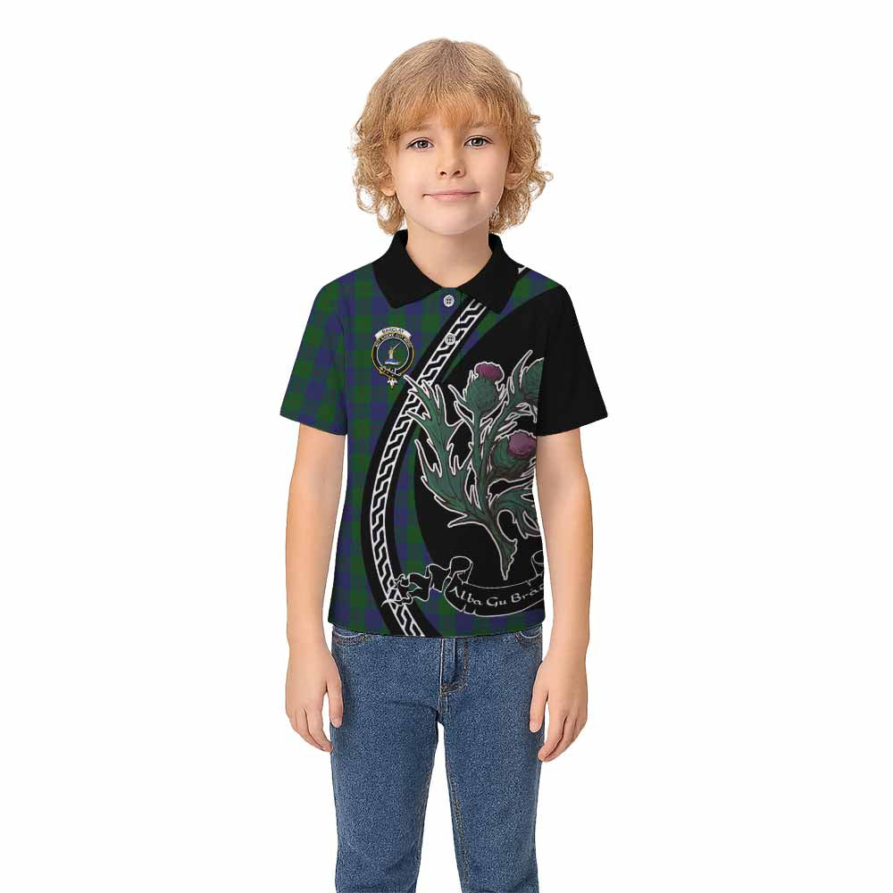 Barclay Family Crest Tartan Kid Polo Shirt Alba Thistle Inspired - Tartan Vibes Clothing