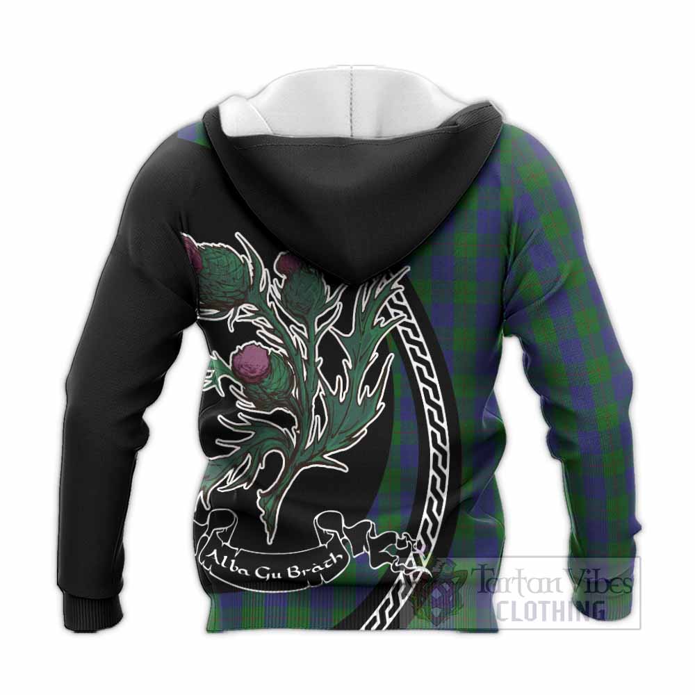 Barclay Family Crest Tartan Knitted Hoodie Alba Thistle Inspired - Tartan Vibes Clothing
