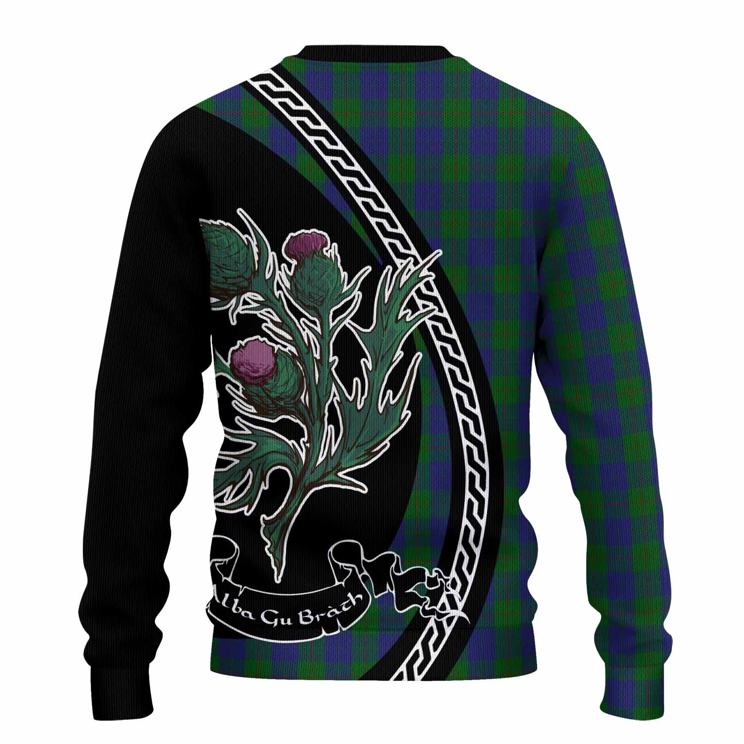 Barclay Family Crest Tartan Knitted Sweater Alba Thistle Inspired - Tartan Vibes Clothing