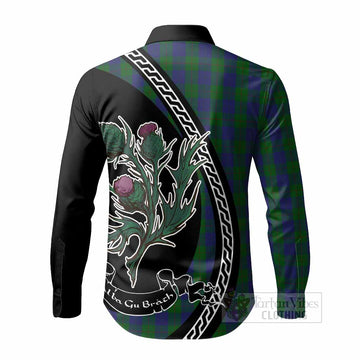 Barclay Family Crest Tartan Long Sleeve Button Shirts Alba Thistle Inspired