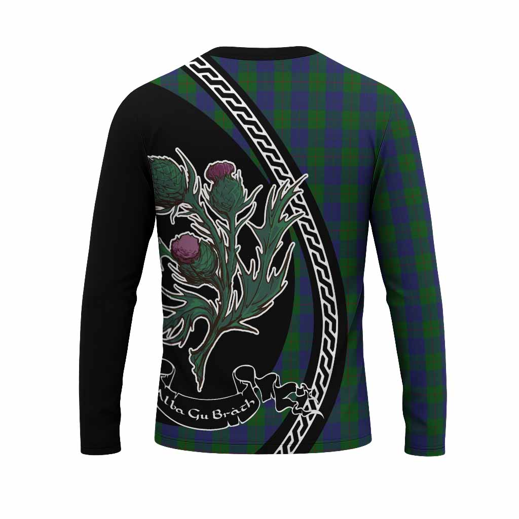 Barclay Family Crest Tartan Long Sleeve T-Shirt Alba Thistle Inspired - Tartan Vibes Clothing
