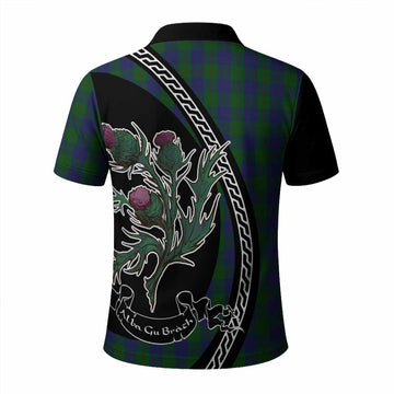 Barclay Family Crest Tartan Polo Shirt Alba Thistle Inspired