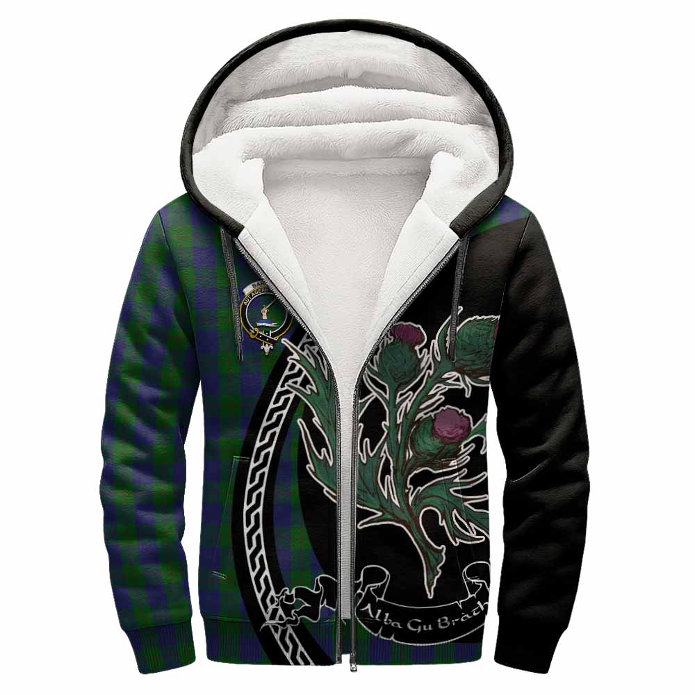 Barclay Family Crest Tartan Sherpa Hoodie Alba Thistle Inspired - Tartan Vibes Clothing