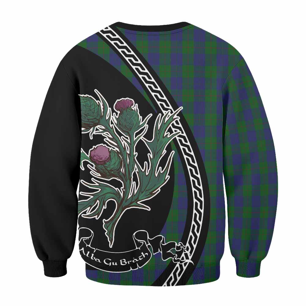 Barclay Family Crest Tartan Sweatshirt Alba Thistle Inspired - Tartan Vibes Clothing