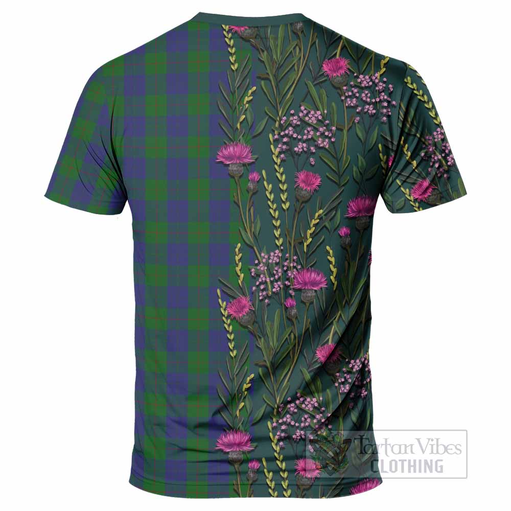 Barclay Family Crest Tartan T-Shirt Scottish Thistle Flower Pattern Half Style - Tartan Vibes Clothing
