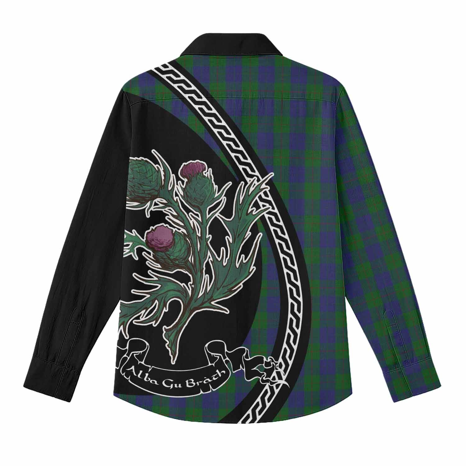 Barclay Family Crest Tartan Women Casual Shirt Alba Thistle Inspired - Tartan Vibes Clothing