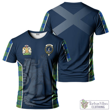 Barclay Hunting Ancient Tartan T-Shirt with Family Crest and Lion Rampant Vibes Sport Style