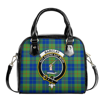 Barclay Hunting Ancient Tartan Shoulder Handbags with Family Crest
