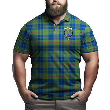 Barclay Hunting Ancient Tartan Men's Polo Shirt with Family Crest