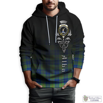 Barclay Hunting Ancient Tartan Hoodie Featuring Alba Gu Brath Family Crest Celtic Inspired
