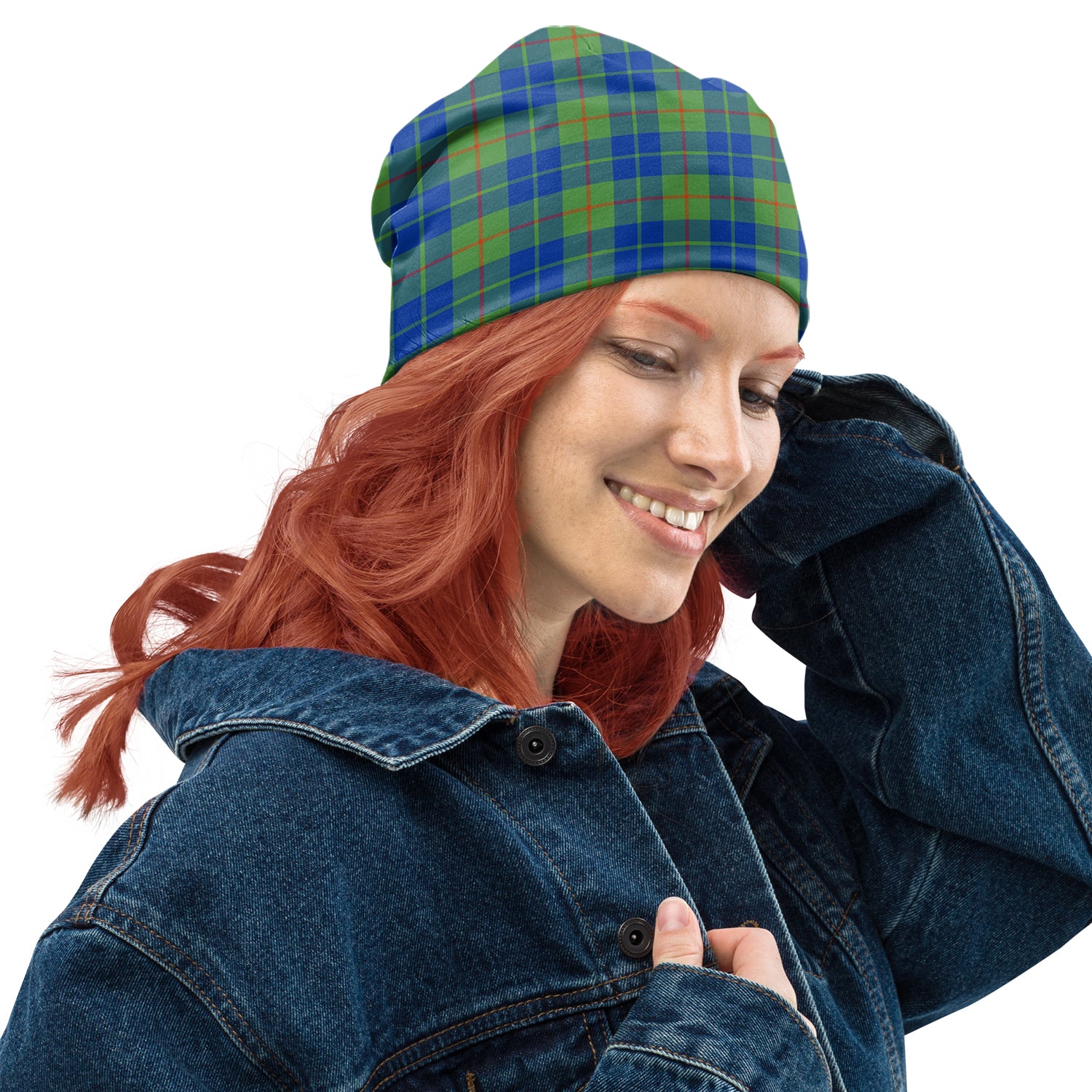 Barclay Hunting Ancient Tartan Beanies Hat One Size 22 inches 15.5 inches - Tartanvibesclothing