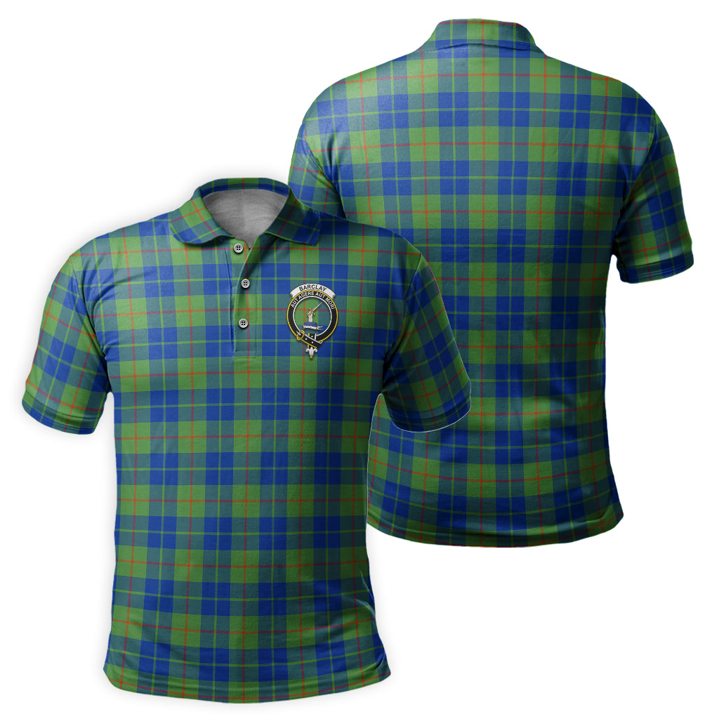 Barclay Hunting Ancient Tartan Men's Polo Shirt with Family Crest - Tartanvibesclothing