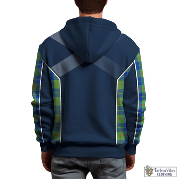 Barclay Hunting Ancient Tartan Hoodie with Family Crest and Scottish Thistle Vibes Sport Style