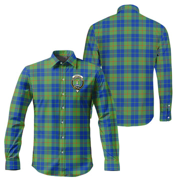 Barclay Hunting Ancient Tartan Long Sleeve Button Up Shirt with Family Crest