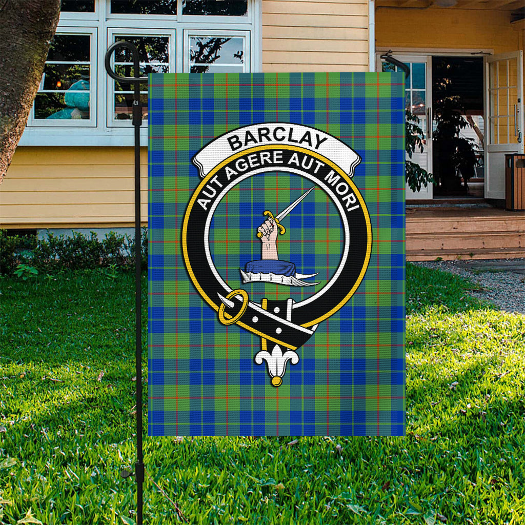 Barclay Hunting Ancient Tartan Flag with Family Crest - Tartanvibesclothing