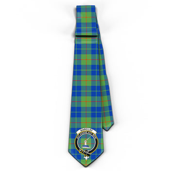Barclay Hunting Ancient Tartan Classic Necktie with Family Crest