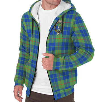 Barclay Hunting Ancient Tartan Sherpa Hoodie with Family Crest