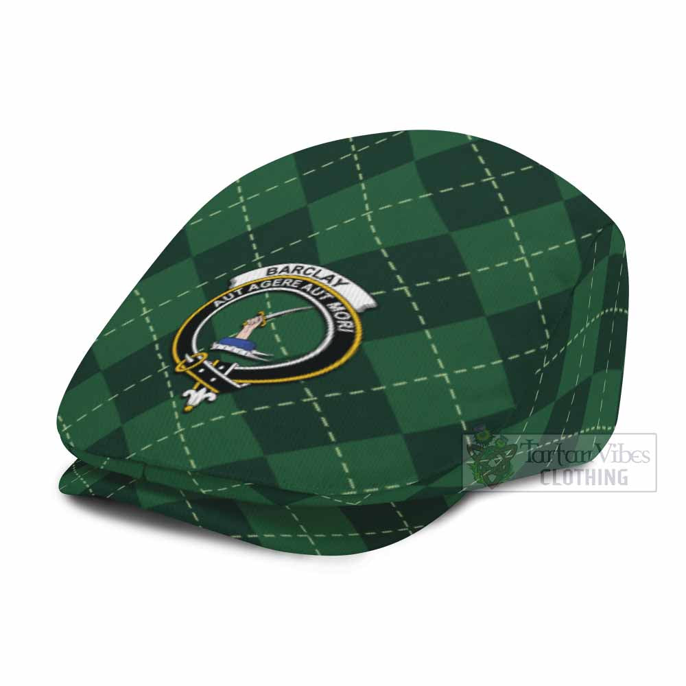 Barclay Scottish Family Crest Flat Cap Green Argyle Classic Style - Tartan Vibes Clothing