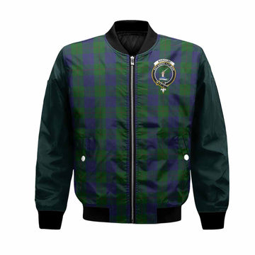 Barclay Tartan Accent Bomber Jacket with Family Crest