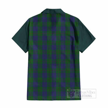 Barclay Tartan Accent Cotton Hawaiian Shirt with Family Crest