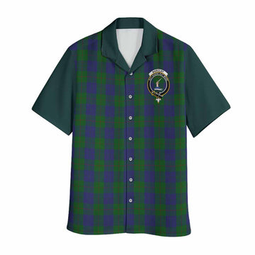Barclay Tartan Accent Hawaiian Shirt with Family Crest