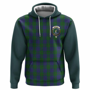 Barclay Tartan Accent Hoodie with Family Crest