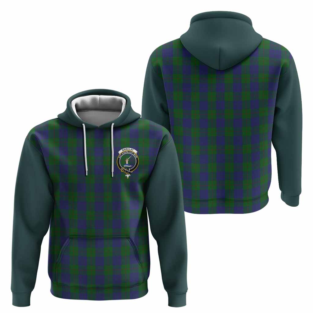 Barclay Tartan Accent Hoodie with Family Crest